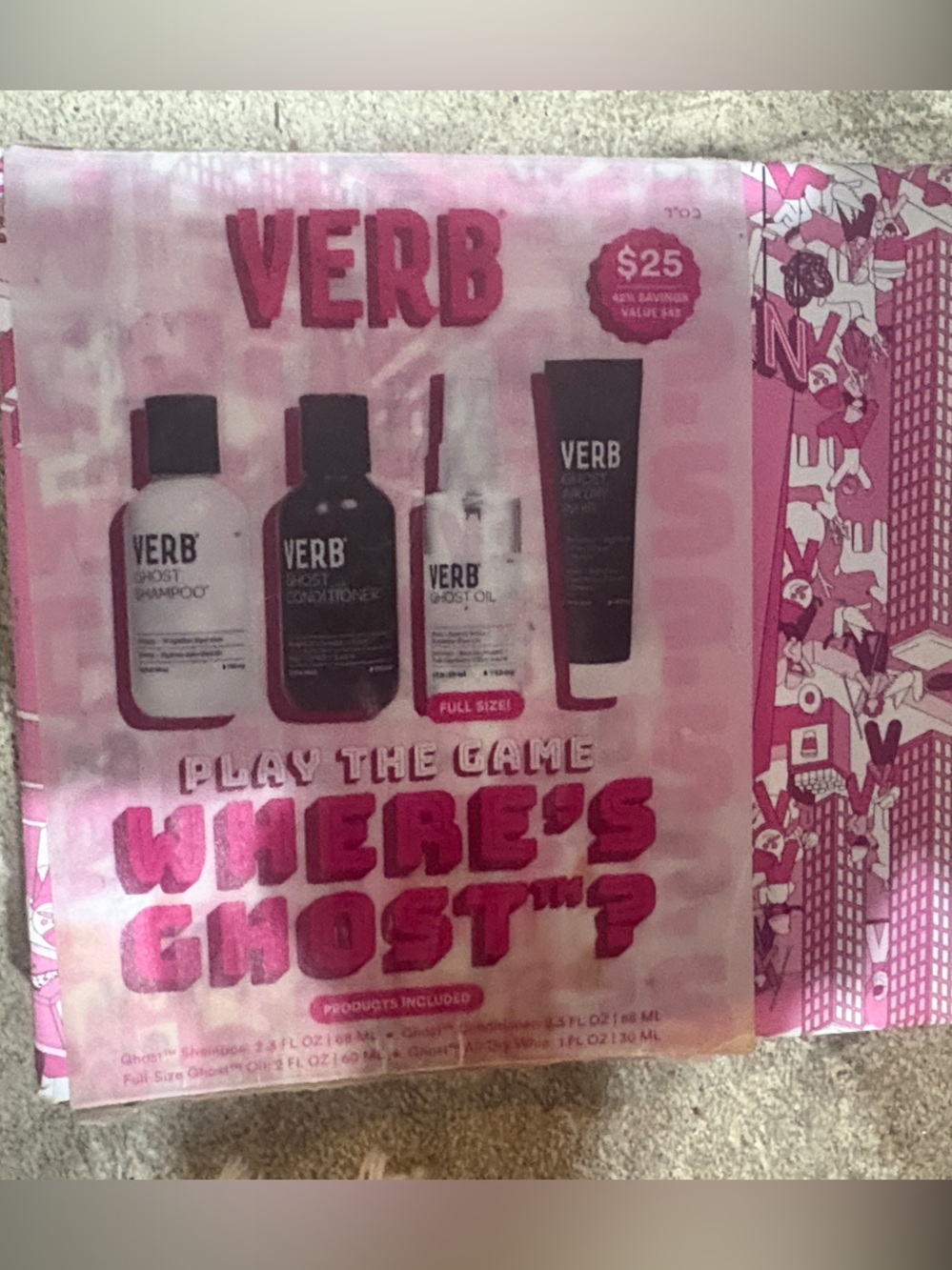 VERB Pink Hair Care Gift Set - Where's Ghost?